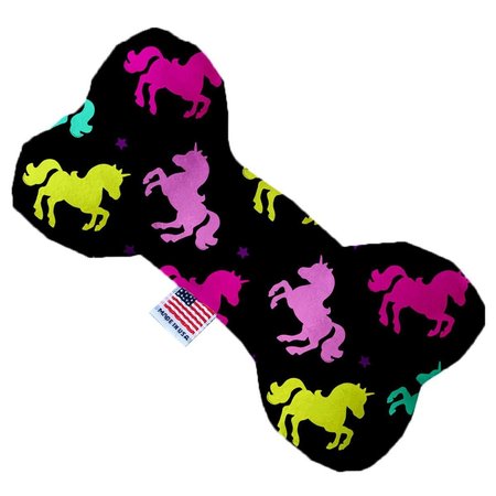 MIRAGE PET PRODUCTS Confetti Unicorns Canvas Bone Dog Toy 8 in. 1121-CTYBN8